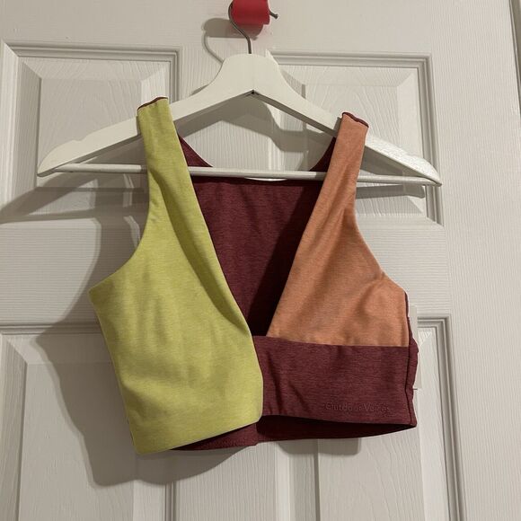 Outdoor Voices Venus Crop  Sports Bra Top Merlot Mellow Nectarine Small Colorful - Picture 8 of 13